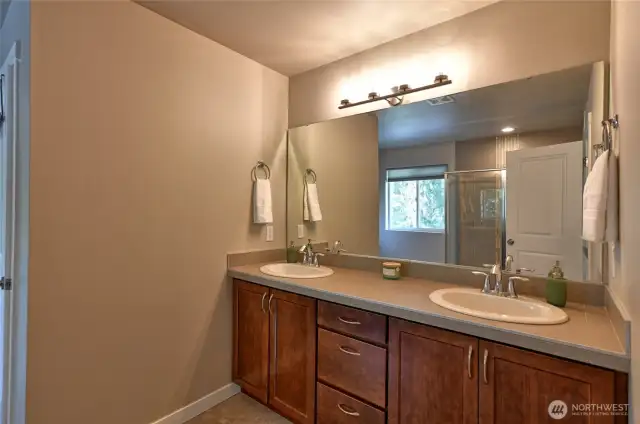 Primary bathroom, double vanity