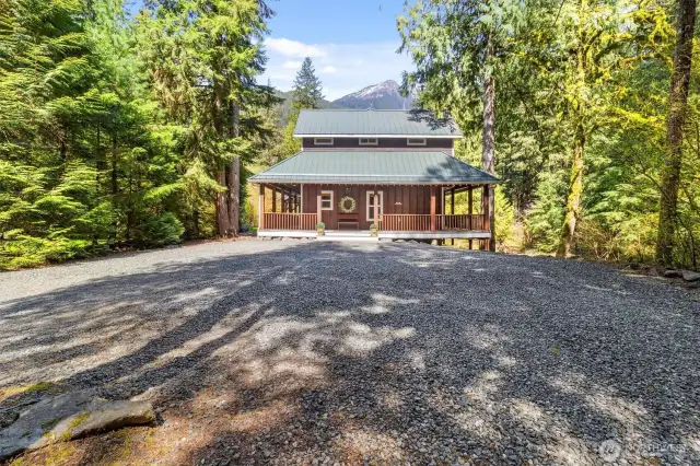 Take a look at the extra large driveway as you drive up