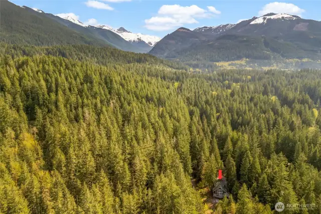 Aerial View of the Surrounding Mountains