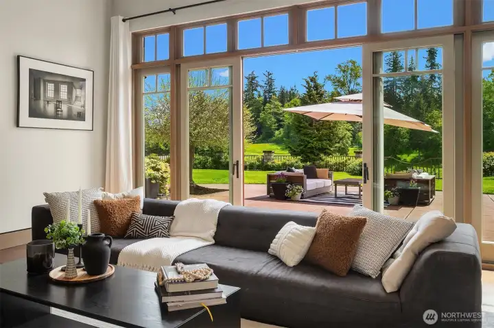 Indoors flow seamlessly to the outdoor patios