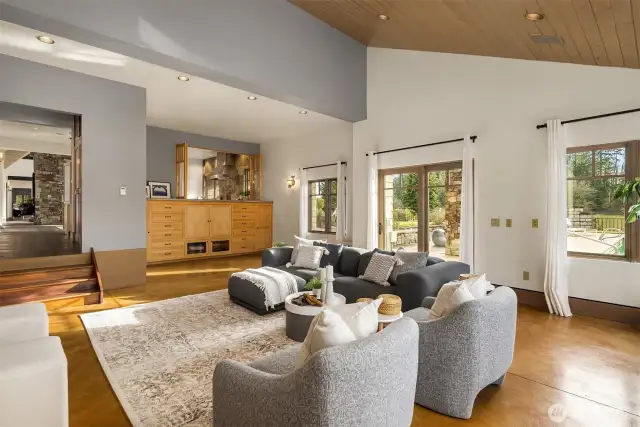 Large media/family room
