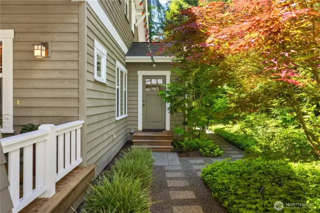 This view shows the exit from the laundry room with walkway to the garage.