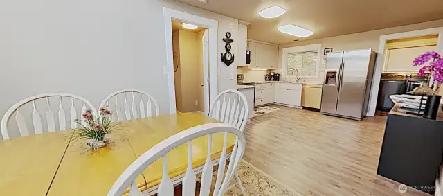 Dining area and kitchen