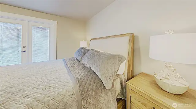 Imagine waking up to the view outside the french doors.  You can almost taste the salty air...