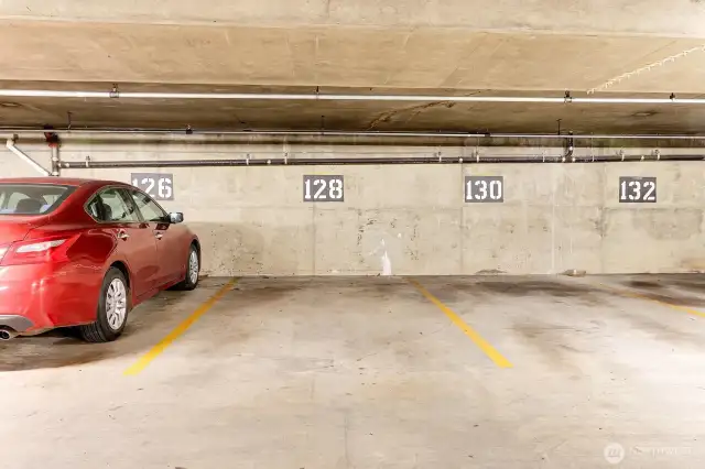 Assigned parking in secure garage