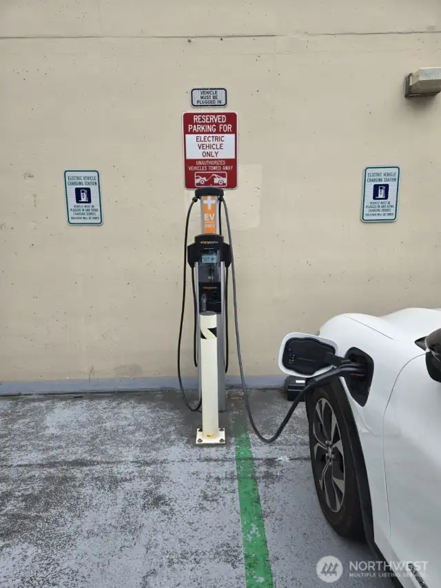 Electric car charger available for residents
