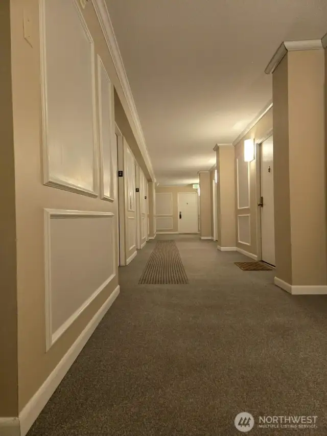 common hallway to unit