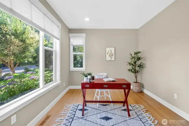 Office/bedroom with great light and views of garden