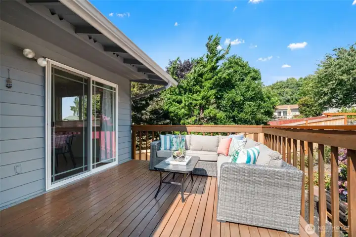 Rear deck.