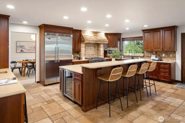 Massive and well-appointed kitchen