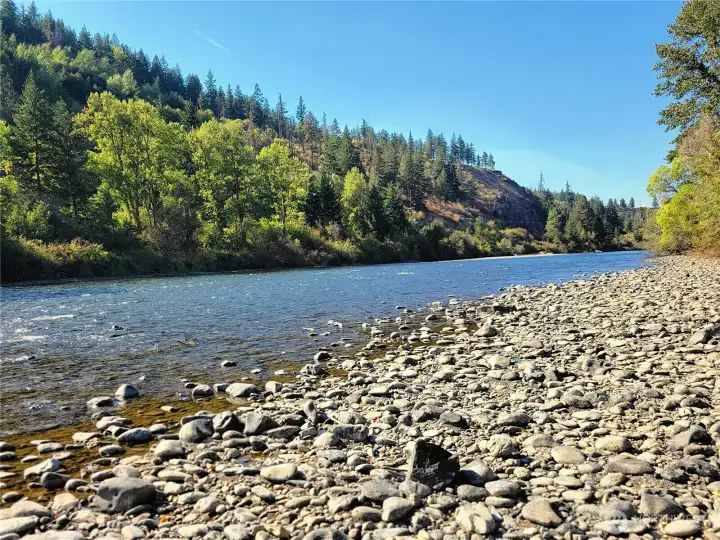 Looking West... This lot has a very large rocky beach when the river is low
