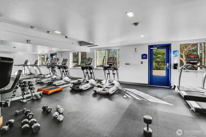 Well equipped fitness room