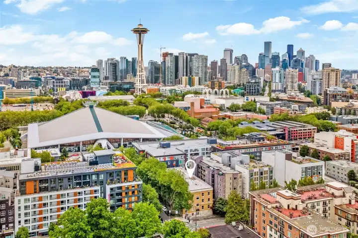 In the heart of Uptown near Seattle Center and walking distance to downtown