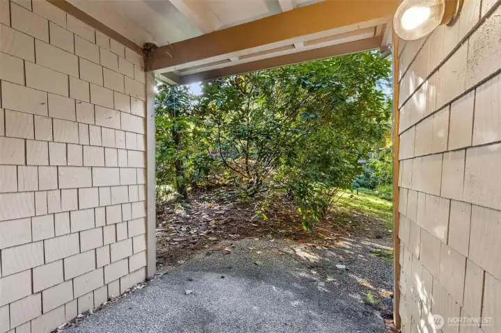 Covered patio area