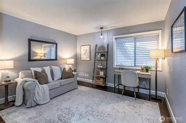 Second bedroom setup as an office.