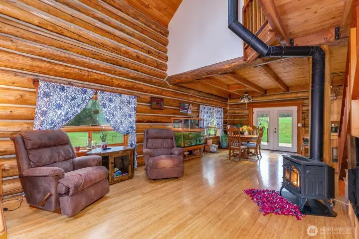 Bright and airy with a two story cathedral ceiling