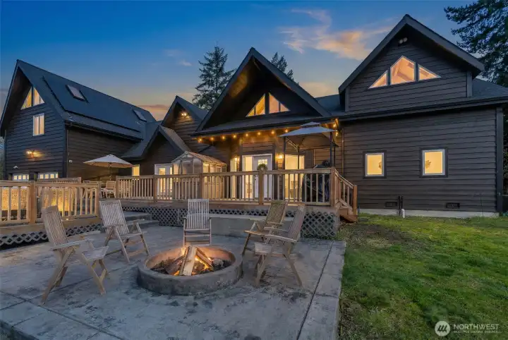 Hang out by the firepit and watch the sunset.