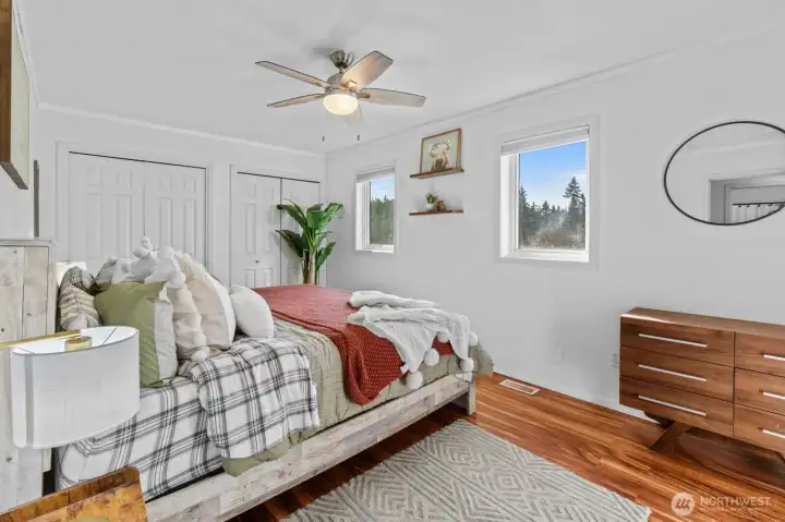 bedroom#1 includes 2 closets with built-ins