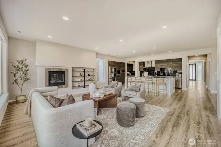 Open Concept Living Room & Kitchen