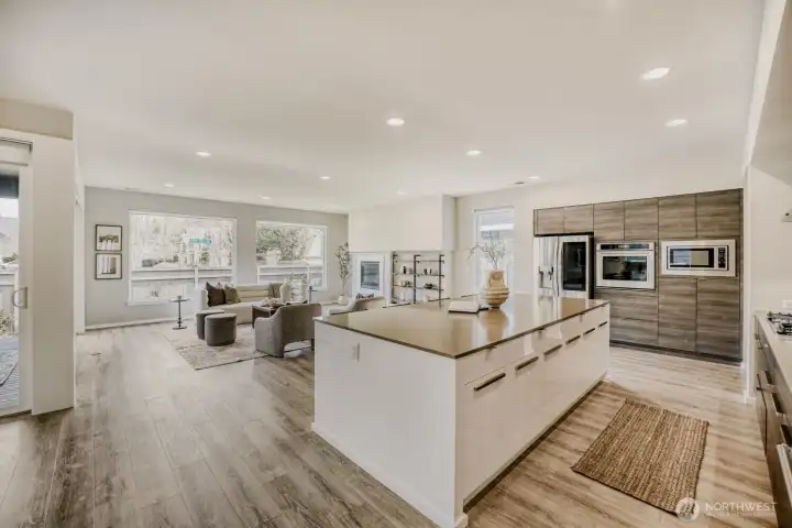 Open Concept Kitchen and Living Room