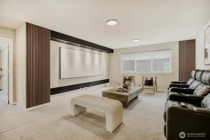Upstairs Media Room with Theater Seating