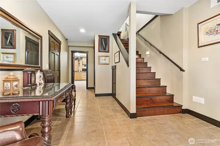 Stairs to upstairs living area