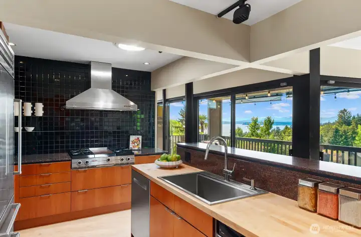 Well-appointed kitchen with sleek surfaces and thoughtfully designed cooking space