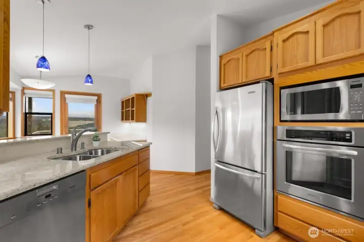 You still have those views, even from the kitchen.