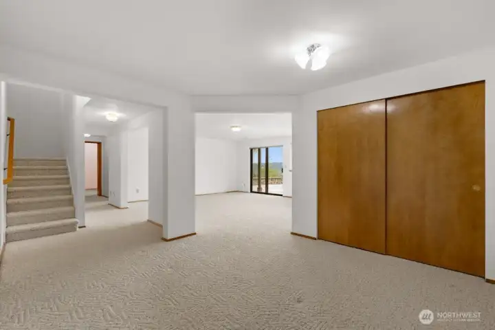 The lower level offers an entire floor of versatile living space.