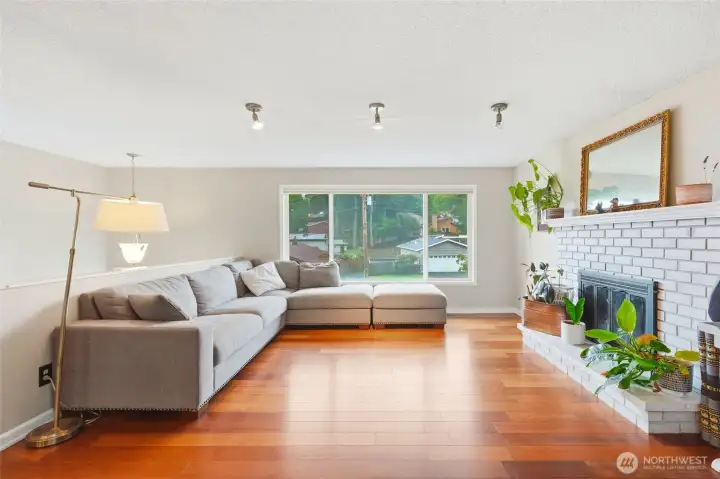 South-facing living room drinks in natural light all day long. South-facing living room drinks in natural light all day long.