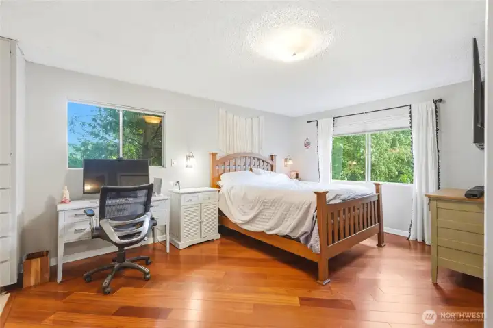 The primary bedroom has plenty of natural light and a private ensuite — everything you need without leaving the room. The primary bedroom has plenty of natural light and a private ensuite — everything you need without leaving the room.