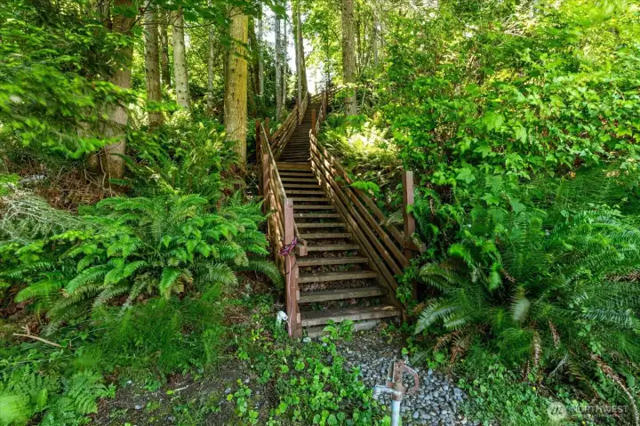 Stairs to access cabin