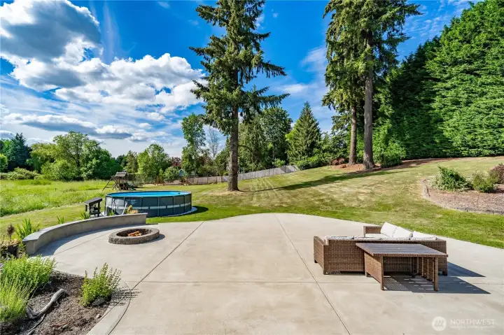 Massive 2,000sqft patio with fire pit Massive 2,000sqft patio with fire pit