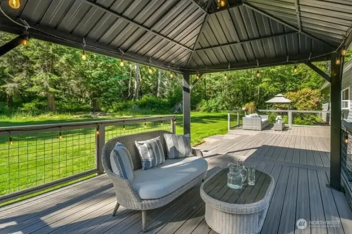 A look across the deck from the gazebo