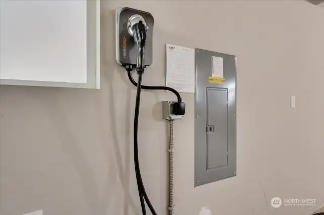 Electric Car Charger in garage