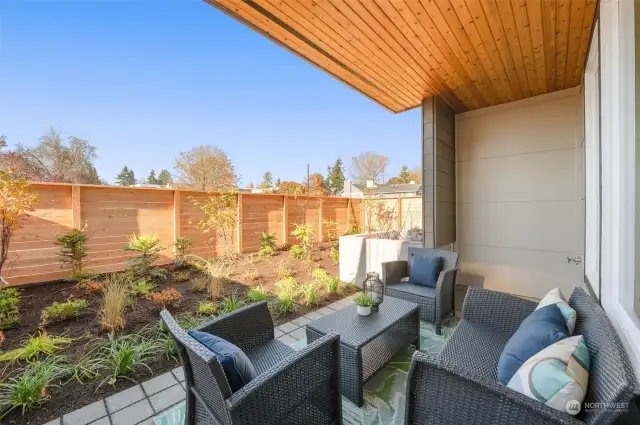 Enjoy peace and privacy with this fully fenced backyard, offering a perfect retreat outside your door.