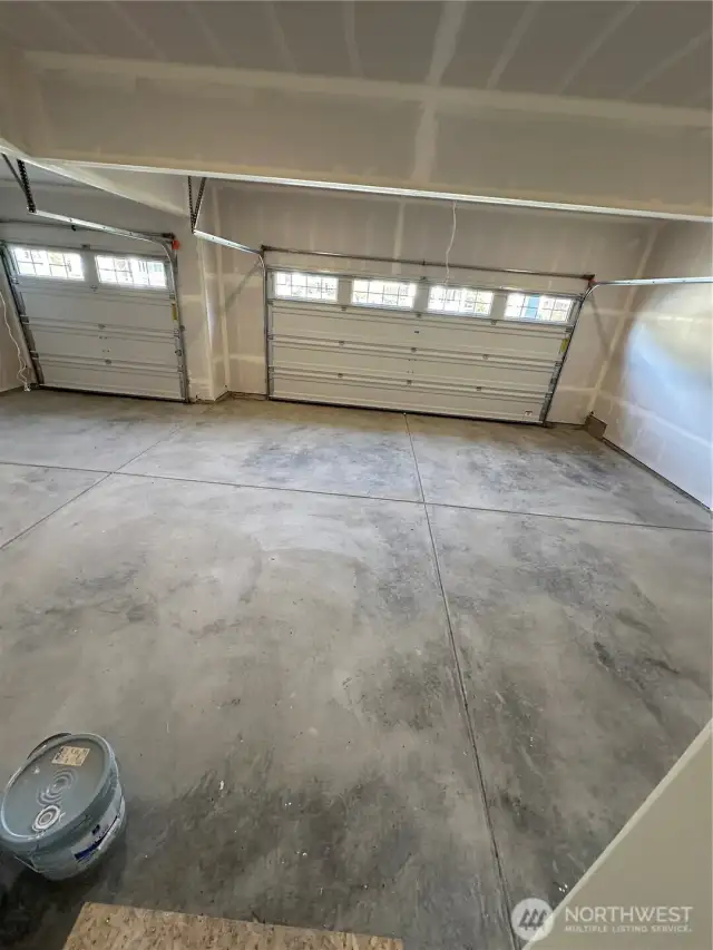 Large 3 car garage.