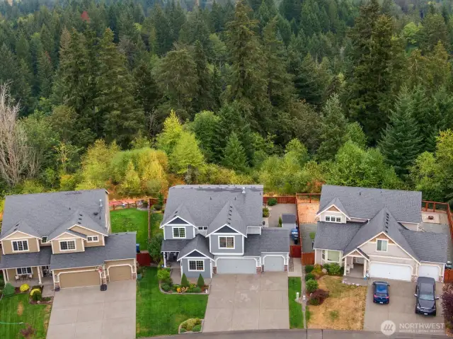 Three car garage with workshop space inside!