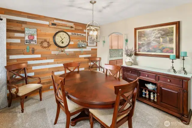 Dining area off entry.