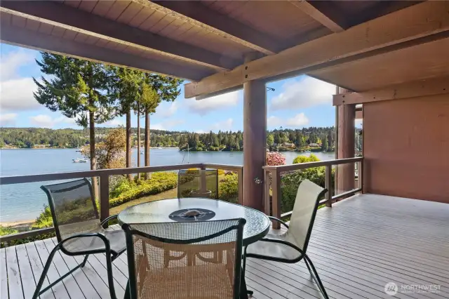 Private deck with covered area - so you can enjoy it 365 days a year