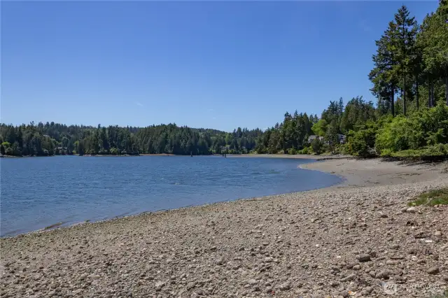 Beach just below condo