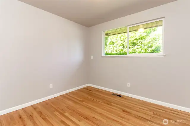 another bedroom up, refinished hardwood floors