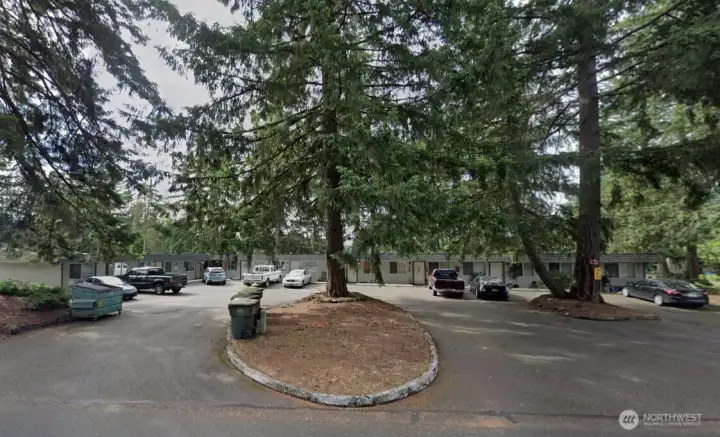 Main entry and front view - L-Shaped bldg