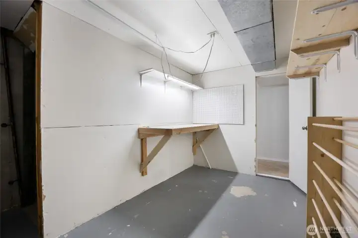 Extra strorage room in basement.