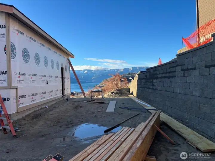 Additional parking or patio.