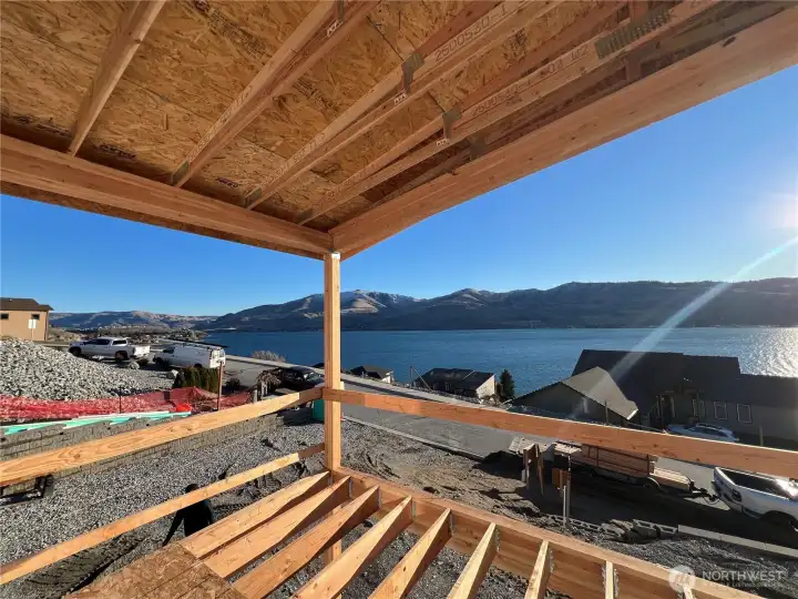 Covered balcony area off of Primary Suite.