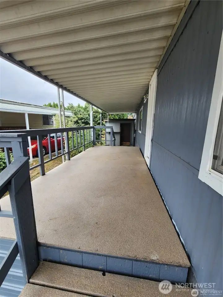 Large front deck on the other side of the home