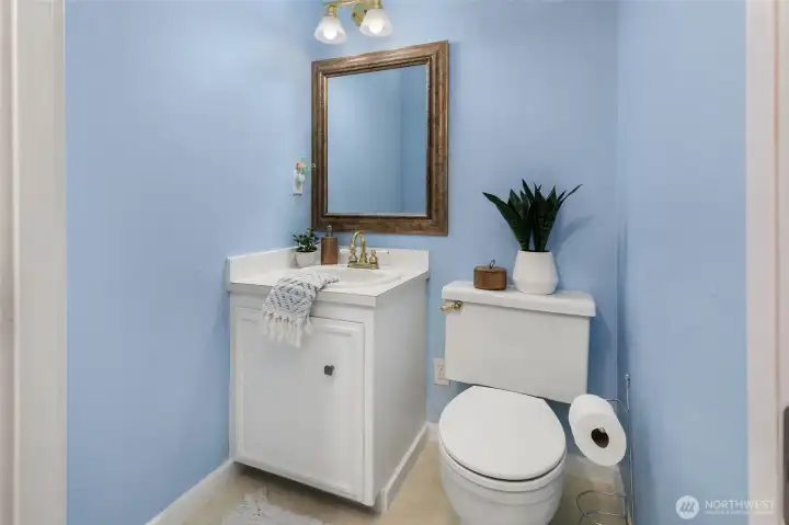 Half bath on main floor.