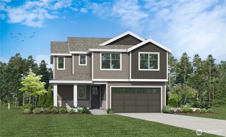 Plans & elevations are artist renderings only; may not accurately represent the actual condition of a home as constructed.  May contain options, colors, or features which are not standard.