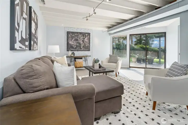 Lower level BONUS room with slider to backyard